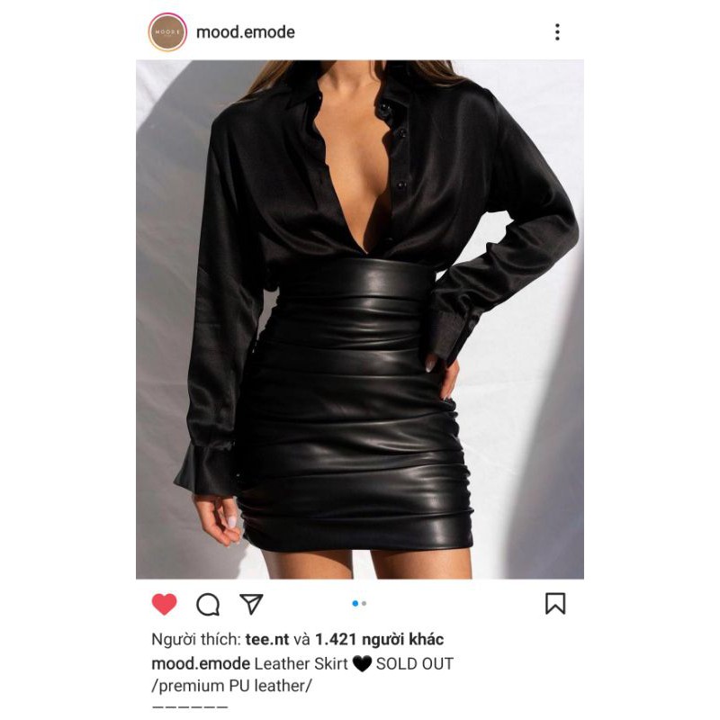 Thanh lý/ Pass chân váy da Mood.emode