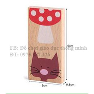 Đồ chơi domino gỗ xếp hình