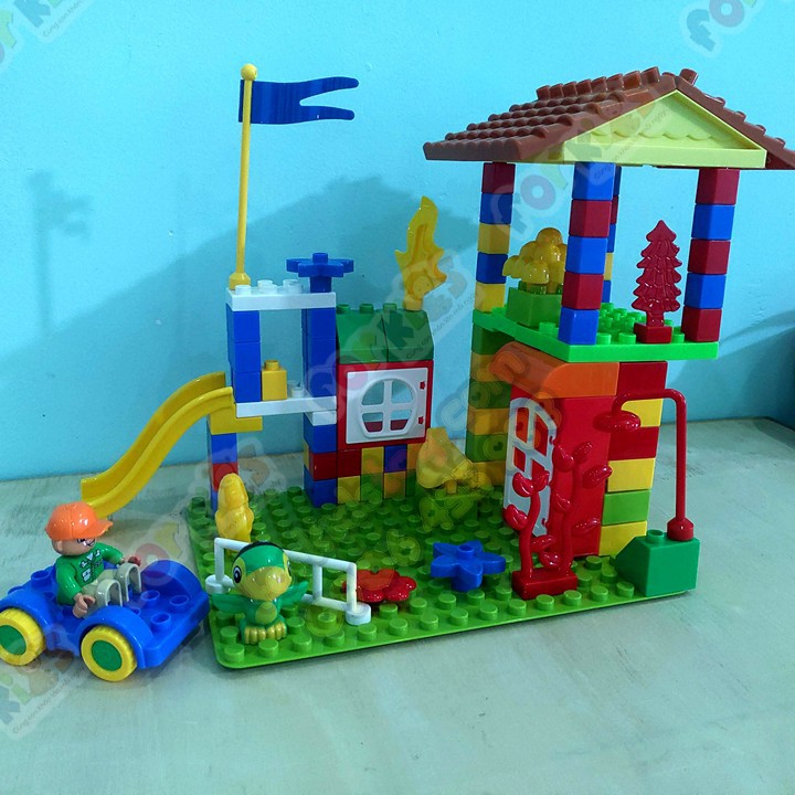 Lego, Lego lắp ráp mô hình, mô hình lắp ráp 120 chi tiết ngôi nhà nhỏ, đồ chơi cho bé