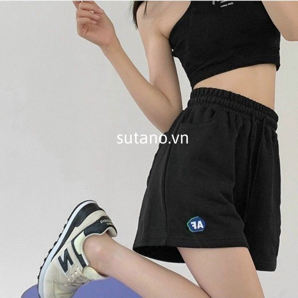 Quần short nữ-quần đùi mặc nhà sooc ngố cạp chun thun dây co giãn in chữ FA  Q238 SUTANO | BigBuy360 - bigbuy360.vn