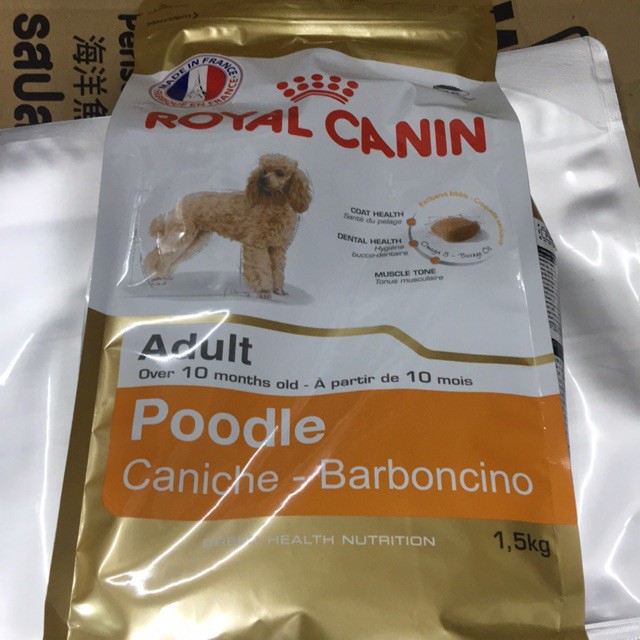 [Mã PETWOW giảm 8% đơn 250K] thức ăn cho chó Royal canin Poodle adult gói 1,5kg