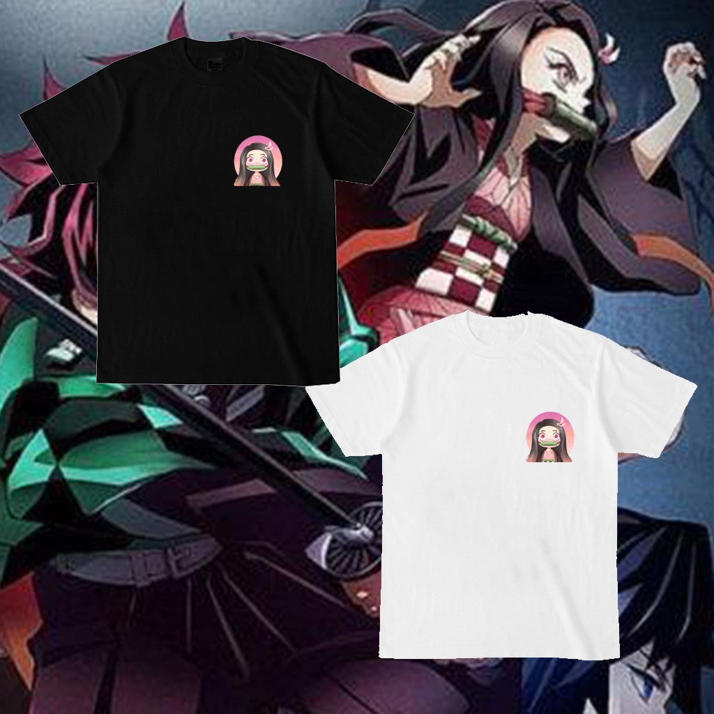 Demon Slayer Anime Colored Background T-shirt High Quality