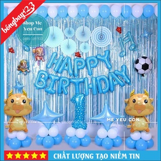 Combo Trang Trí Sinh Nhật Cho Bé Trai Tuổi Trâu, Set Trâu Vàng Trang Trí Tiệc Thôi Nôi [HOT SALE]
