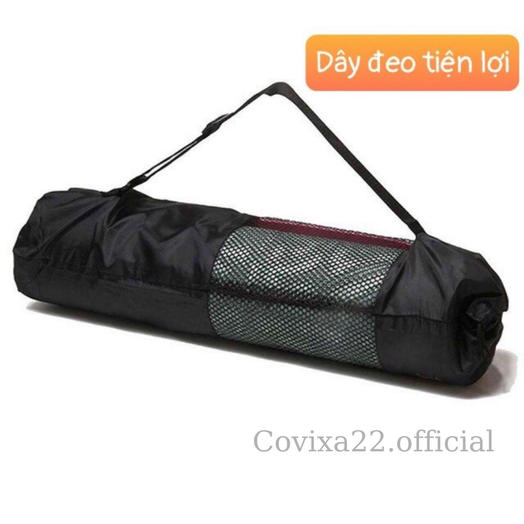 Túi lưới đựng thảm tập, có dây đeo, có dây rút thay đổi độ dài dây đeo Covixa22.official