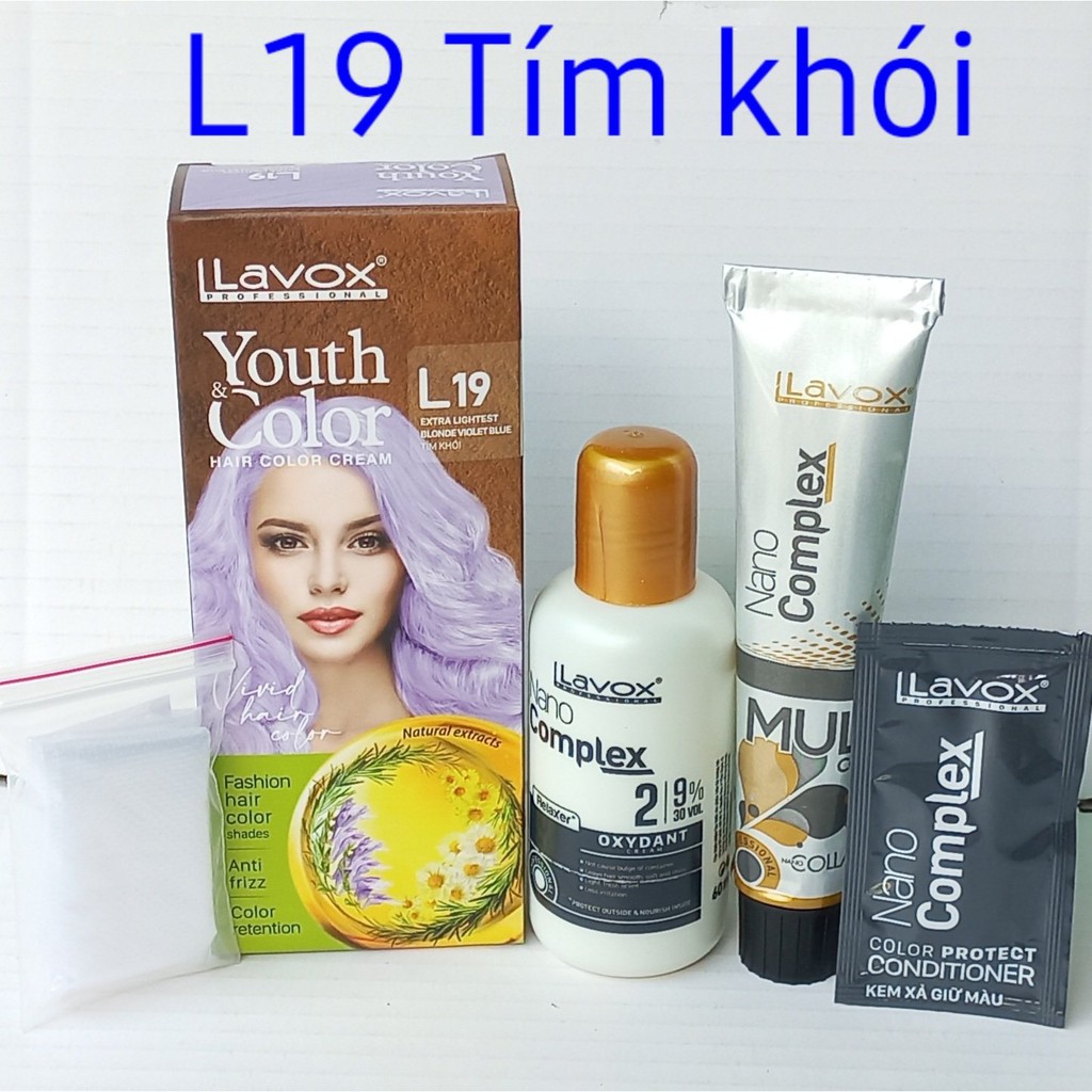 [tặng oxy] Kem nhuộm Lavox NÂNG TONE MÀU Fashion hair for natural herbs Youth color
