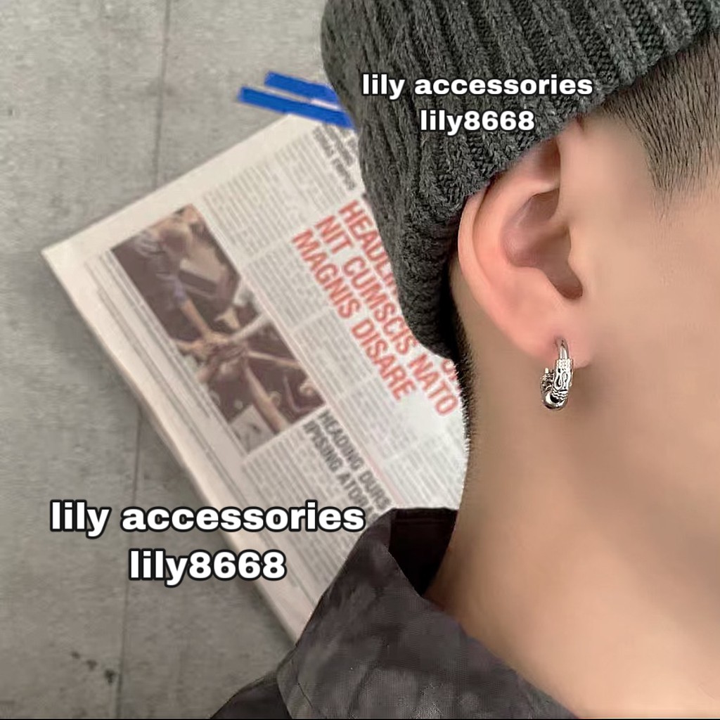Hipster Earrings khuyên tai và kẹp tai titan Hipster phối họa tiết phong cách độc đáo không gỉ không đen không dị ứng