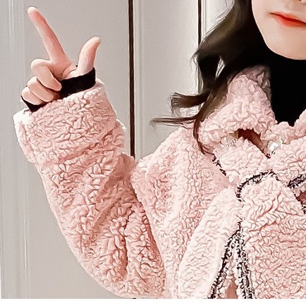 Áo khoác lông cừu bé gái size 16-42kg AK01