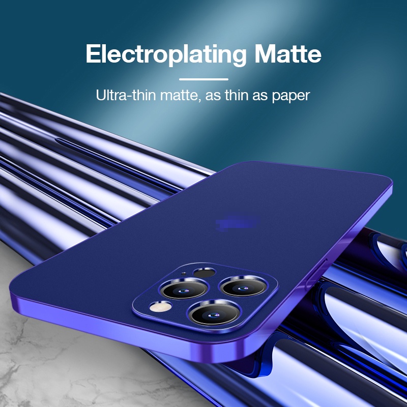 Ốp Điện Thoại TPU Mềm Chống Sốc Mặt Nhám Cho iPhone 11 / 12 Pro Max 12 Mini