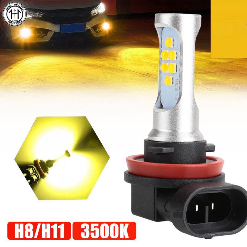 Bóng đèn pha LED H8 / H11 ánh sáng vàng cho xe máy / hơi