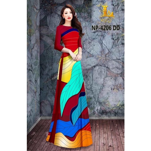 vải may áo dài (tơ và ý )