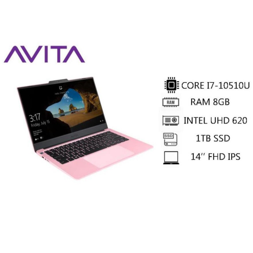 Laptop AVITA LIBER V14–Màu Hồng–Intel Core I7-10510U/RAM 8GB/ SSD 1TB/ Win 10 Home | WebRaoVat - webraovat.net.vn