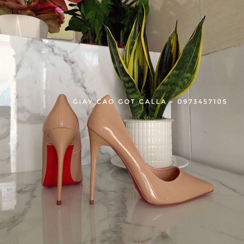 cao gót bít mũi Nude cao cấp, 9-11-12cm  - Giày cao gót Calla