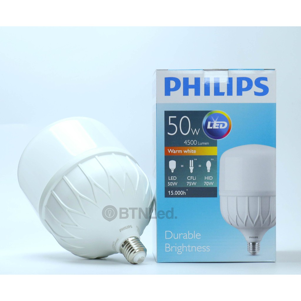 Bóng PHILIPS LED Bulb trụ 50W E27 - [HÀNG CHÍNH HÃNG] - Tiết kiệm điện, chất lượng ánh sáng cao | BigBuy360 - bigbuy360.vn