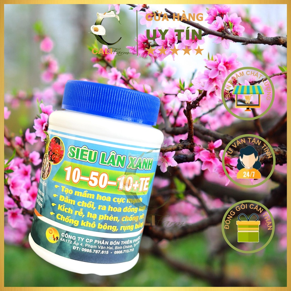 Phân bón Siêu Lân Xanh 10-50-10+Te hũ 100gram