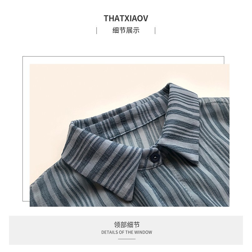 Áo khoác Chiffon sọc tay dài thời trang cho nữ | BigBuy360 - bigbuy360.vn