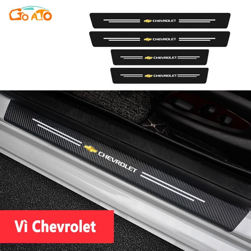 GTIOATO 4 Chiếc Sợi Carbon Dán Xe Dán Cửa ô Tô DáN ChốNg XưỚC Ô Tô Bảo Vệ Cửa ô Tô Phụ KiệN Xe HơI Cho Chevrolet Spark Cruze Orlando Captiva Trax Aveo Colorado Vivant Traiblazer Silverado