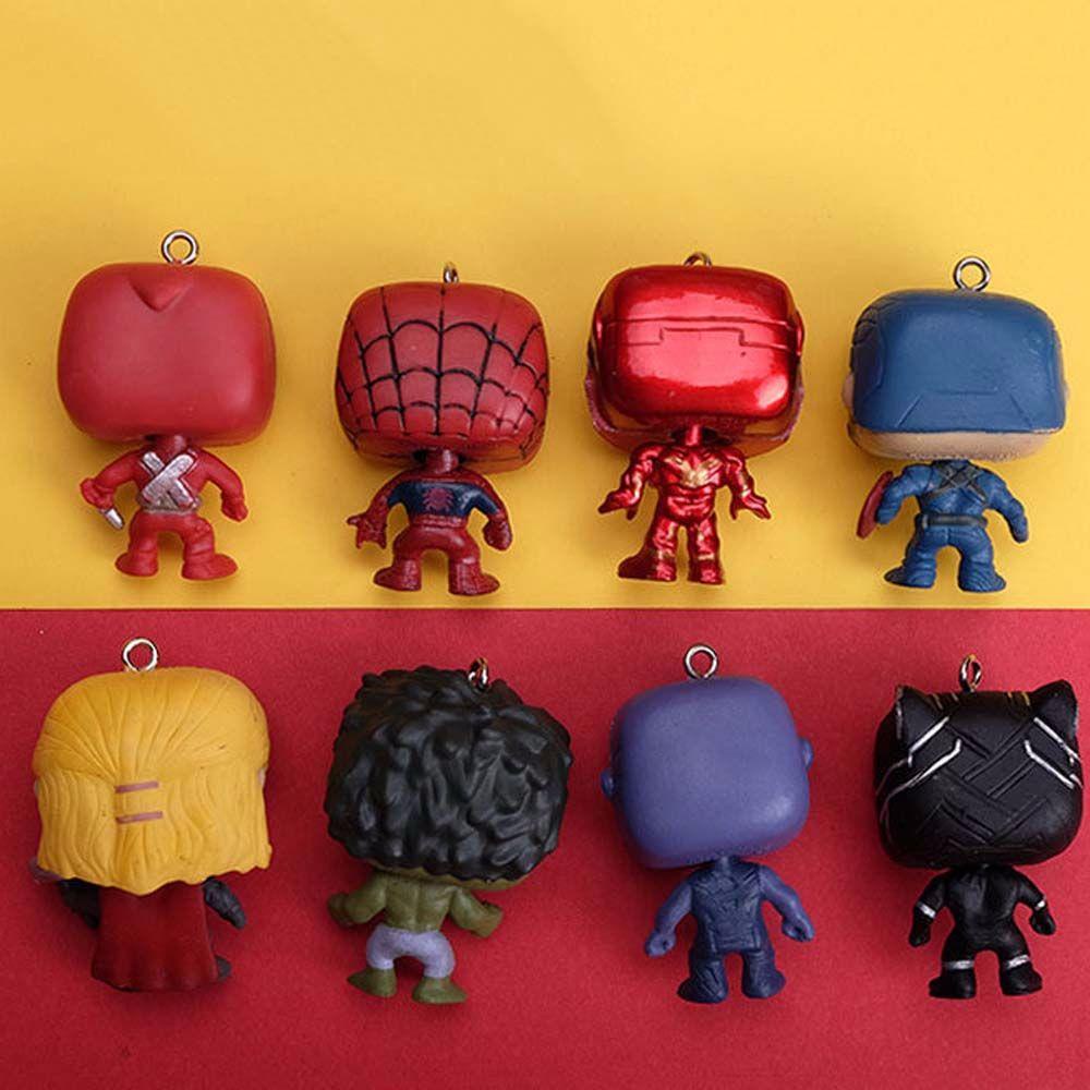 Móc Khóa Hình Nhân Vật Thor / Captain America / Spiderman Trong Avengers Dễ Thương