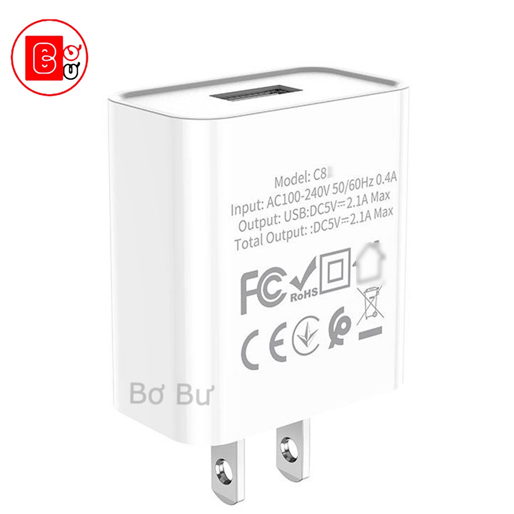 Củ sạc NHANH 15W SIÊU BỀN 2.1A C-Bơ Bư