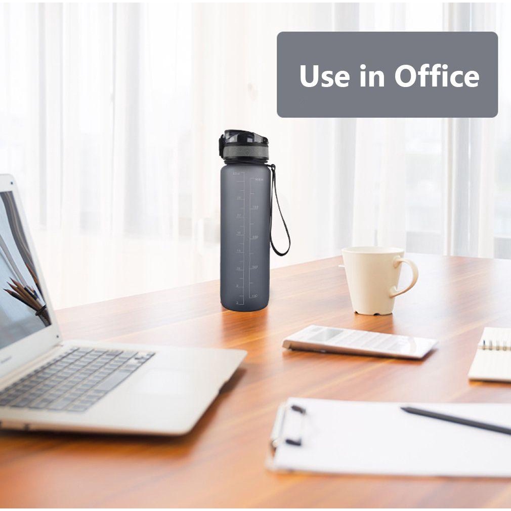 GOGOUP Bình Nước Nhựa Dung Tích Lớn 1000ml Màu Gradient