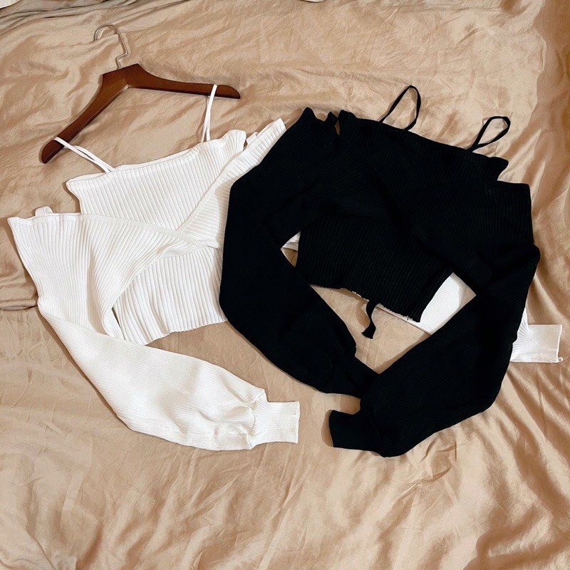 Áo Len Trễ Vai, Kiểu Áo Len Cổ V, Phong Cách Vintage Hàn Quốc, Chất Liệu Len Cao Cấp Co Dãn Tốt | BigBuy360 - bigbuy360.vn