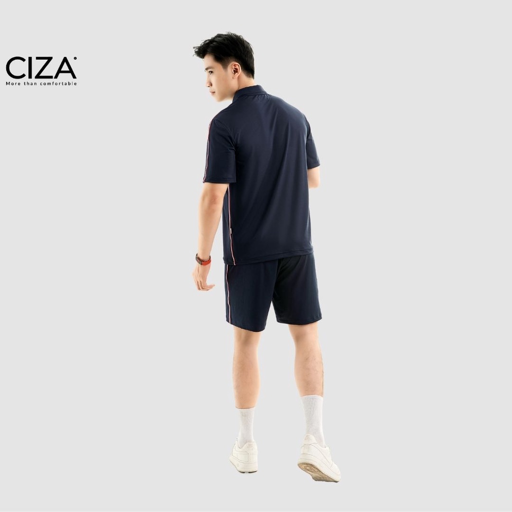 Áo thun polo ngắn cộc tay nam CIZA basic cổ bẻ thanh lịch cao cấp trẻ trung size S M L XL màu navy APNR60