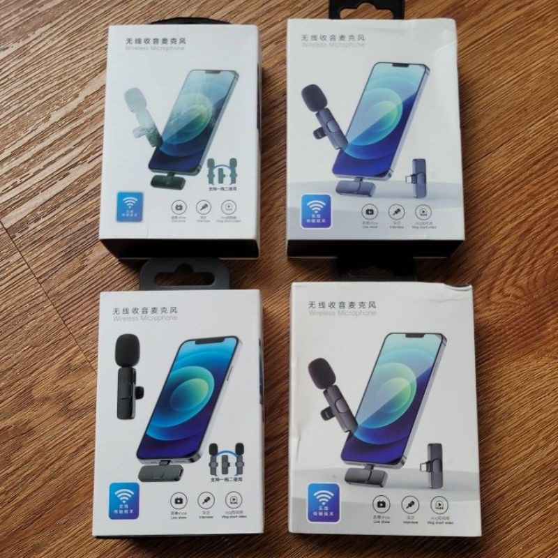 Micro Không Dây dùng cho điện thoại Android và IP Quay Vlog, phỏng vấn, Live show