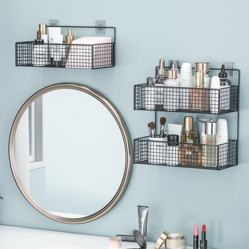 Kệ treo tường phòng tắm đục lỗ miễn phí nhà vệ sinh giá ba chân để lưu trữ mỹ phẩm | BigBuy360 - bigbuy360.vn