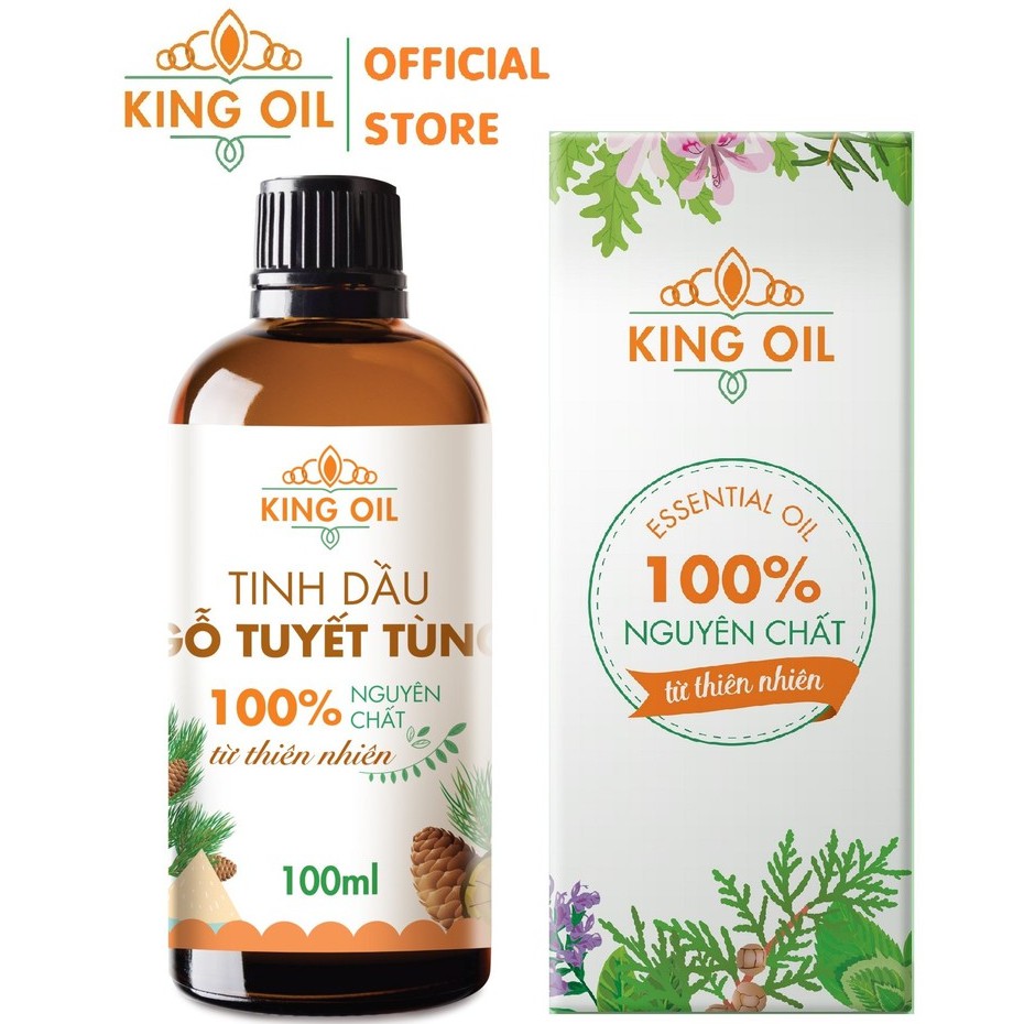 Tinh dầu gỗ Tuyết Tùng (gỗ Hoàng Đàn) nguyên chất hữu cơ từ thiên nhiên - KingOil