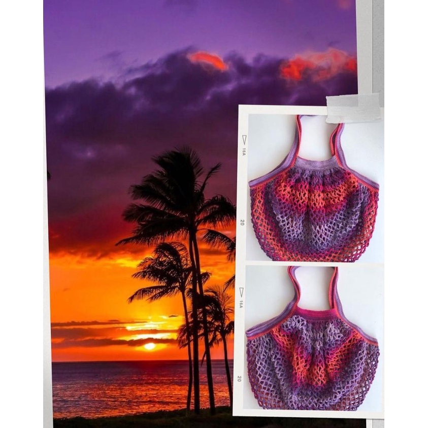 Cuộn sợi cotton hè loang Bella Batik 100 hãng Alize Yarns đan móc áo, váy, khăn hè siêu mát