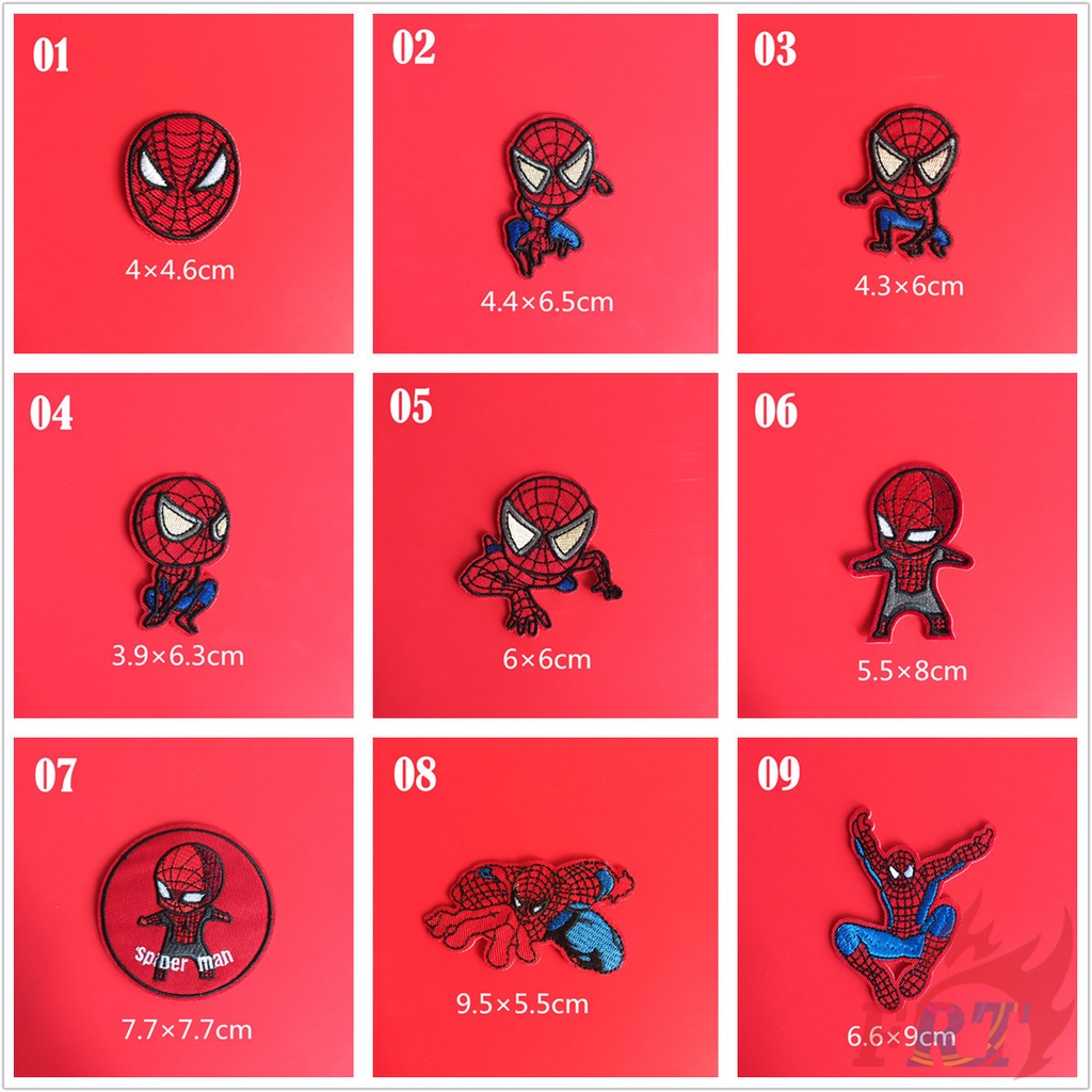 1 Sticker Ủi Thêu Hình Người Nhện Series 01