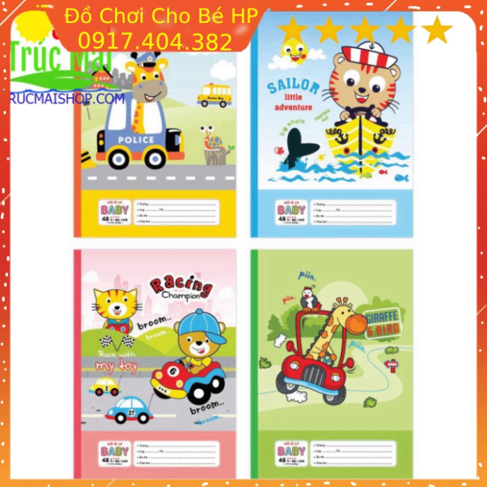 [SIÊU SALE] Vở ô ly BaBy 48 trang 4 ô ly 5 ô ly hải tiến ✅  Đồ Chơi Trẻ Em HP