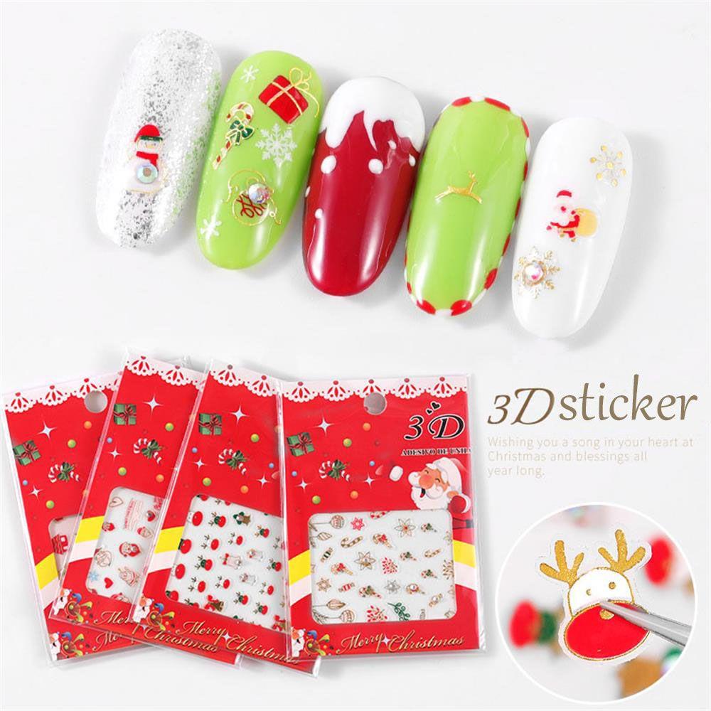 Miếng Dán Trang Trí Móng Tay Chủ Đề Giáng Sinh