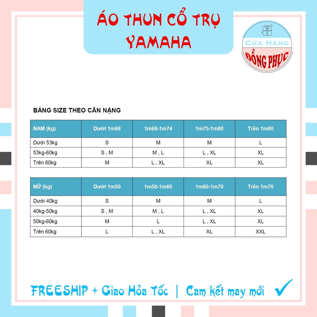 ĐỒNG PHỤC ÁO THUN YAMAHA - ÁO THUN BÁN HÀNG CHÍNH HÃNG YAMAHA, ĐÚNG CHUẨN CỦA YAMAHA !!!