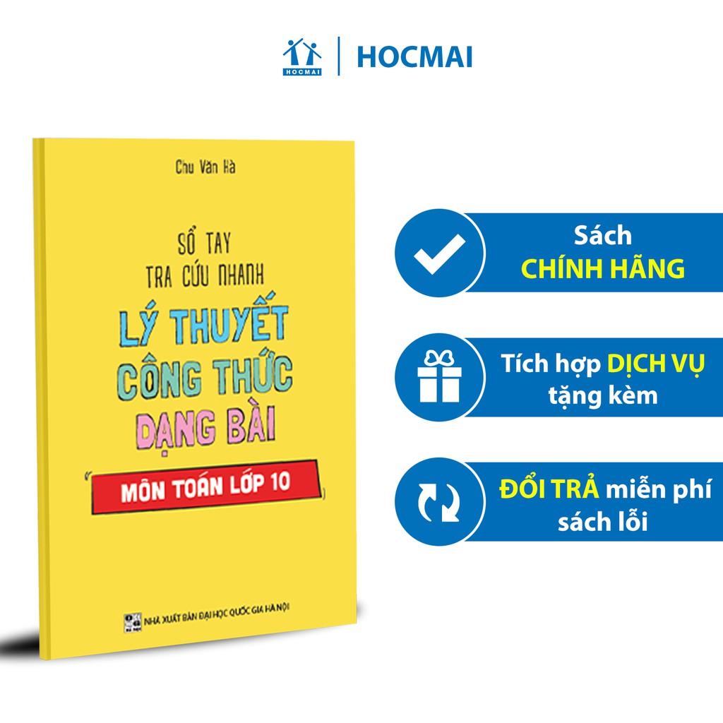 Sách Sổ tay tra cứu nhanh lý thuyết công thức dạng bài môn Toán lớp 10