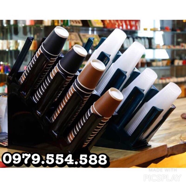 Kệ đựng cốc ly trà sữa - Giá để cốc