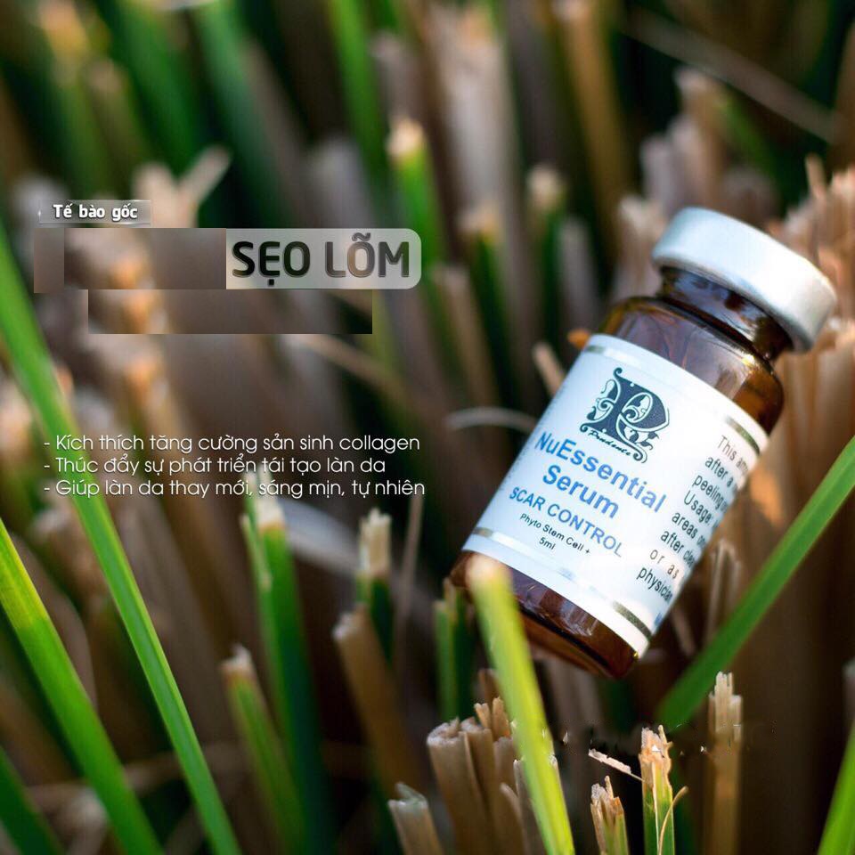 Tế bào gốc NuEssential Serum làm đầy sẹo rỗ, sẹo lõm NuEssential Serum Scar Control Nuwhite 5ml
