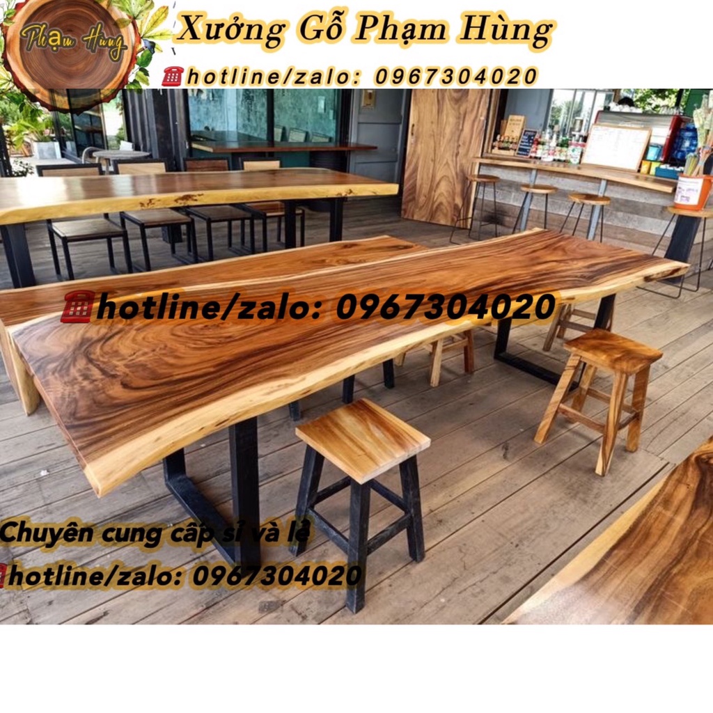 Bàn me tây nguyên tấm giá xưởng bàn gỗ tự nhiên nguyên khối tặng kèm chân chuyên cung cấp sỉ và lẻ
