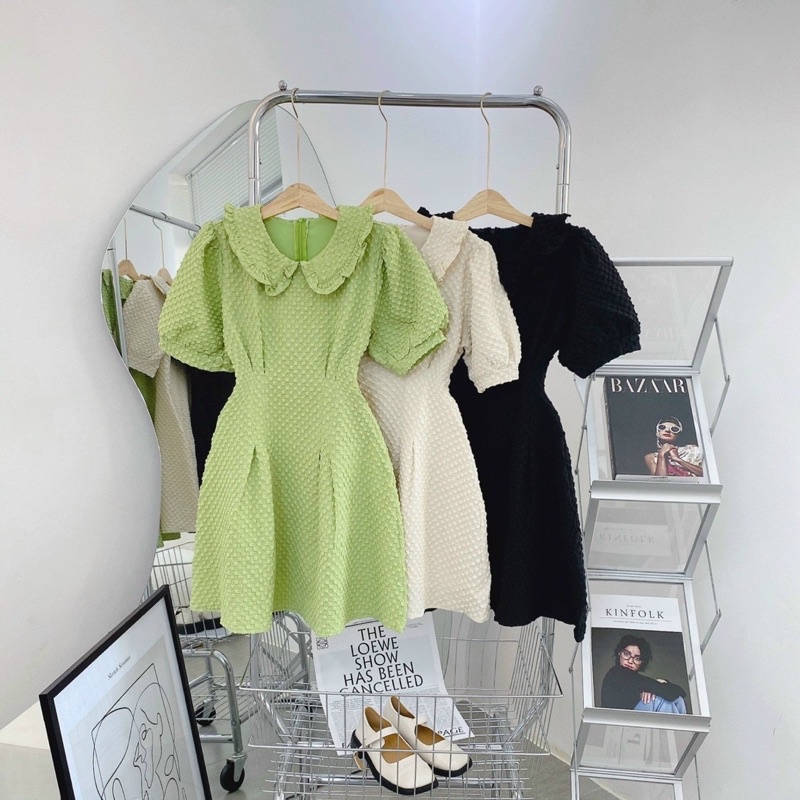 ĐẦM XỐP CỔ SEN TAY BÚP 3M✨