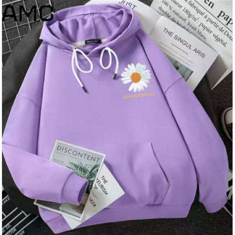 áo hoodie hoa cúc pece in tim