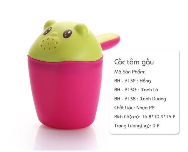 CỐC TẮM GẤU BABYHOP