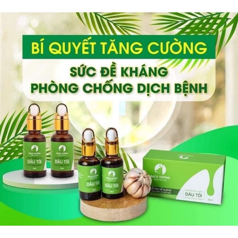 Dầu Tỏi Bạch Dương - Kháng Sinh Tự Nhiên - 30ml tăng đề kháng khỏe đường hô hấp cho trẻ em và người lớn