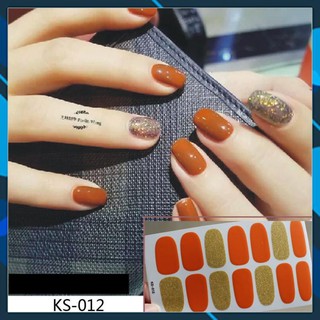 Dán Móng Tay Sticker siêu bền như làm nail ngoài tiệm cực đẹp và tiện lợii KS001~040;1