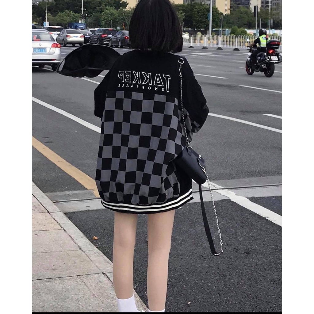 Áo khoác Bomber caro (100% như ảnh)