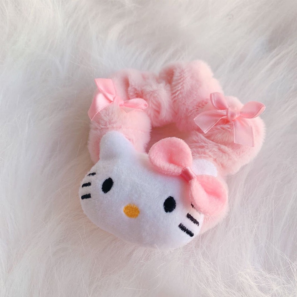 Dây Cột Tóc Vải Bông Hình Thỏ / Mèo Hoạt Hình Đáng Yêu Phong Cách Lolita Cho Nữ