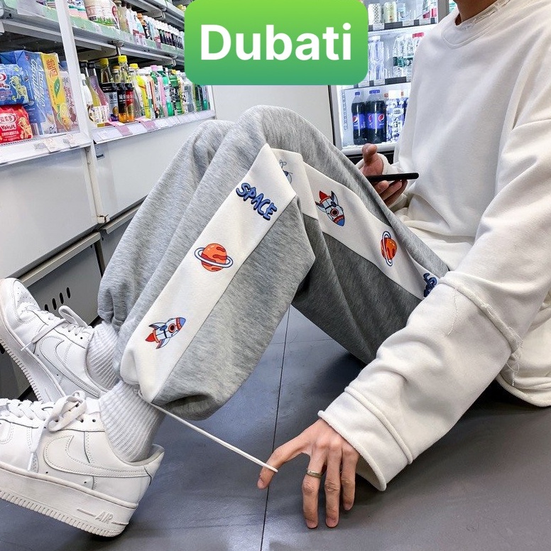 QUẦN JOGGER THỂ THAO NAM NỮ ỐNG BO HỌA TIẾT SPACE PHONG CÁCH HÀN QUỐC XỊN SÒ- DUBATI FASHION