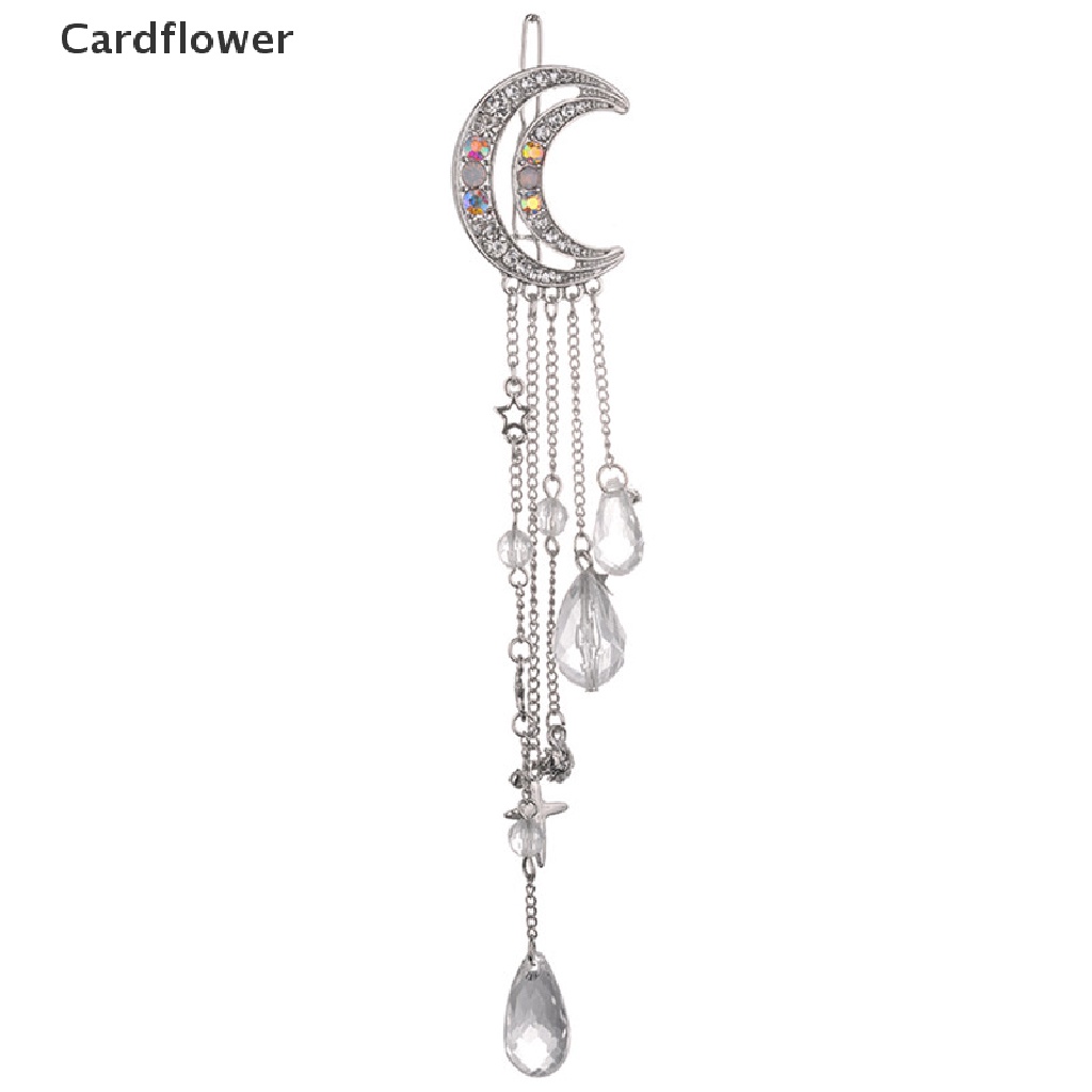 Kẹp Tóc Hình Mặt Trăng Đính Đá Thời Trang Cho Nữ