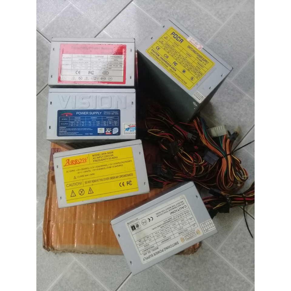 Bộ nguồn ATX tháo trong máy tính để bàn củ dùng chế đồ