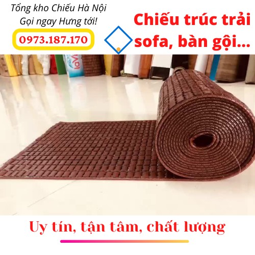 Chiếu trúc trải sofa, chiếu trúc hạt trải spa, bàn gội loại cắt mét