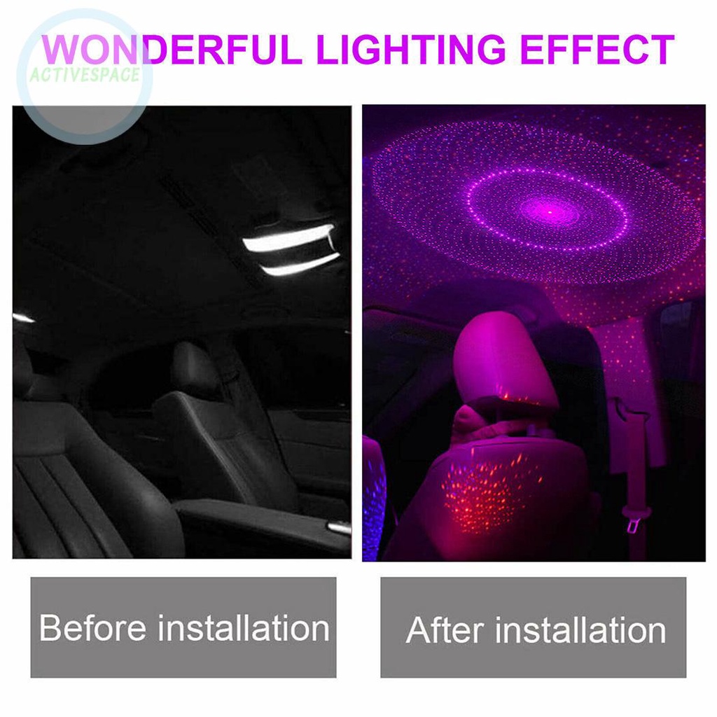 1 Đèn Chiếu Sáng Màu Tím 1w Usb 5 V Trang Trí Xe Hơi