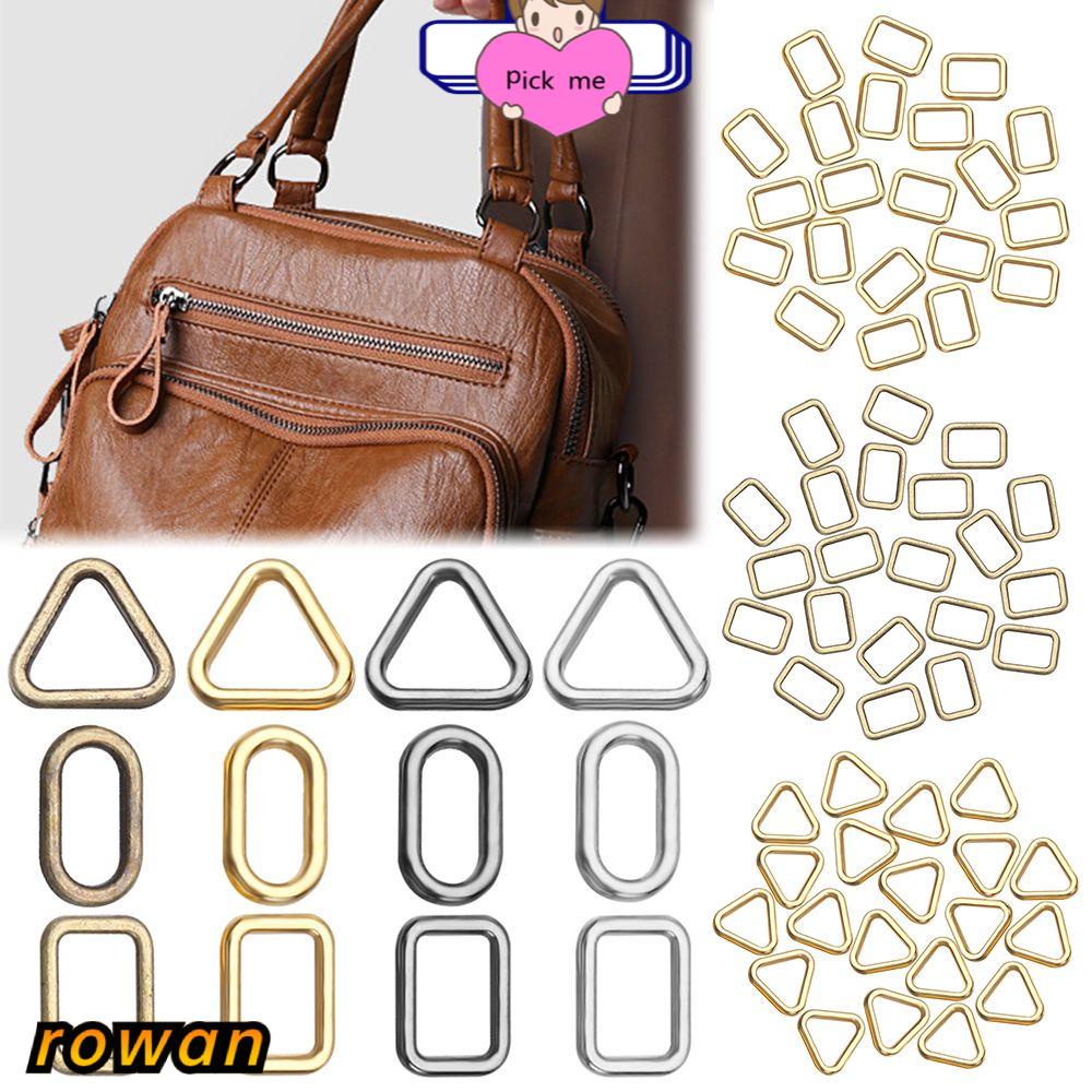 Set 20 nút khóa vuông/tam giác 4mm 4 màu mini siêu nhỏ treo túi gắn búp bê tự làm thủ công cho túi xách hành lý